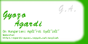 gyozo agardi business card